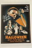 Nick Castle Signed Halloween 11x17 Movie Poster Photo Michael Myers Beckett COA