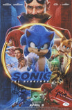 Sonic The Hedgehog 2 Signed 11x17 Movie Poster Idris Elba Jeff Fowler +1 ACOA