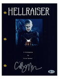 Clive Barker Signed Autographed Hellraiser Movie Script & 11X17 Poster BAS COA