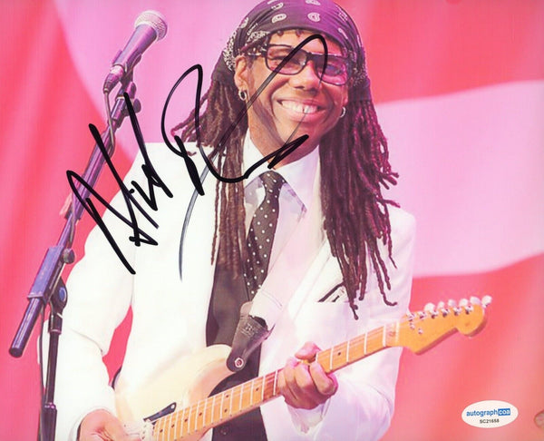 Nile Rodgers Signed Autograph 8x10 Photo CHIC Band Musician Producer ACOA COA