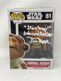 Tim Rose Signed Admiral Ackbar Funko Pop Star Wars It's A Trap Beckett COA