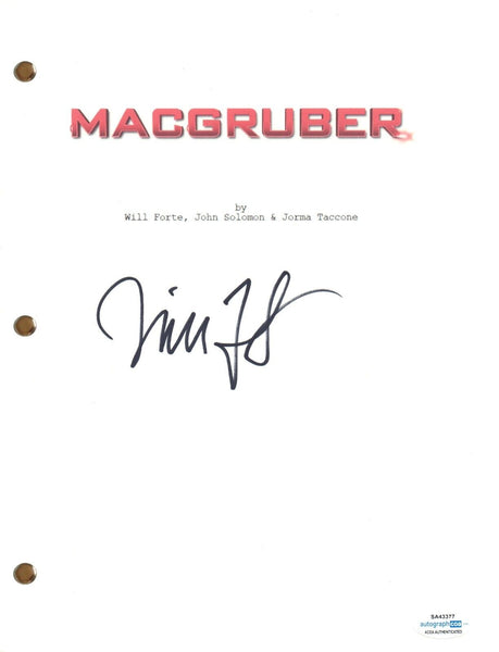 Will Forte Signed Autograph MacGruber Movie Script Full Screenplay ACOA COA