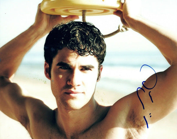 Darren Criss Signed Autograph 8x10 Photo GLEE Hot Sexy Actor Shirtless Pose COA