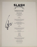 Brent Fitz Signed Autograph Slash & The Conspirators World of Fire Lyric Sheet