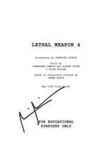 Miles Millar Signed Autographed LETHAL WEAPON 4 Movie Script COA