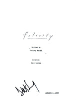 Scott Speedman Signed Autographed FELICITY Pilot Episode Script COA