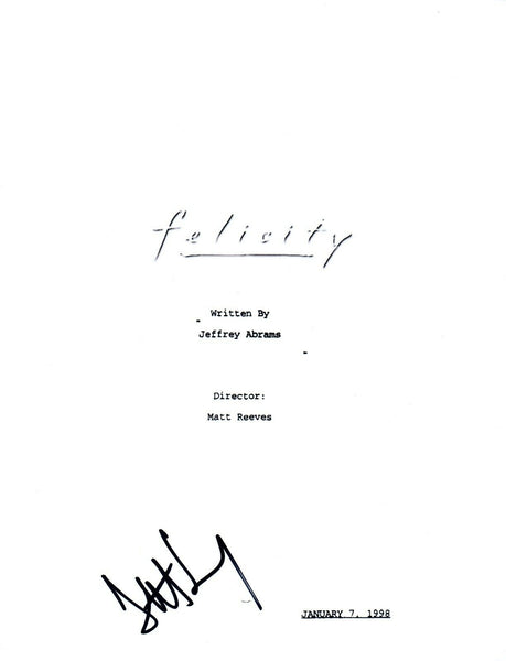 Scott Speedman Signed Autographed FELICITY Pilot Episode Script COA