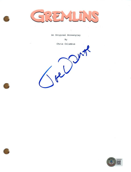Joe Dante Signed Autograph Gremlins Movie Script Screenplay Horror Beckett COA