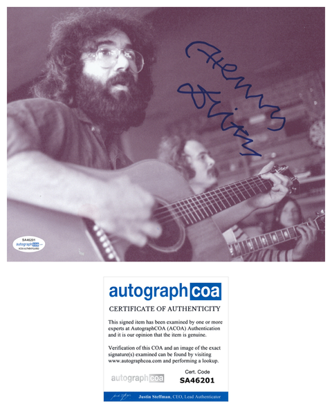 Henry Diltz Signed 8x10 Photo Jerry Garcia Grateful Dead Photographer ACOA COA