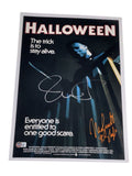 Jamie Lee Curtis & Nick Castle Halloween Signed 12x18 Photo Poster Autograph BAS