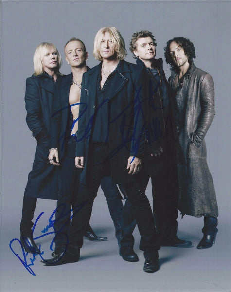 Def Leppard Signed Autographed 8x10 Photo 4 Joe Elliott Rick Savage Allen Collen