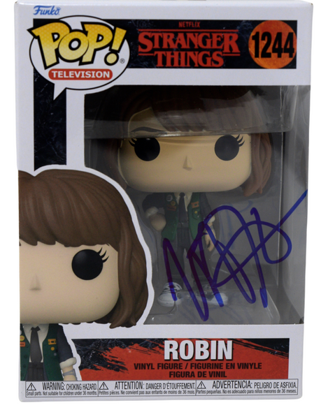Maya Hawke Signed Funko Pop Stranger Things Robin 1244 Autograph JSA COA