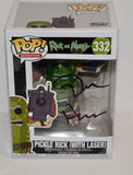 Dan Harmon Signed Rick and Morty PICKLE RICK WITH LASER Funko Pop Figure COA