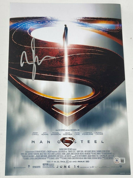 Zack Snyder Signed Man of Steel 11x17 Movie Poster Photo Superman Beckett COA