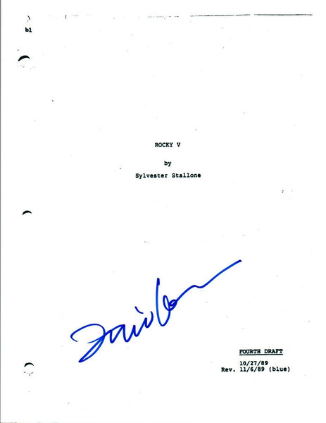 Irwin Winkler Signed Autographed ROCKY V Movie Script Producer & Director COA AB