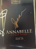 Annabelle Comes Home Cast Signed 11X17 Photo Patrick Wilson James Wan x6 COA