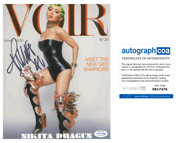 Nikita Dragun Signed Autographed 8x10 Photo Model Mua YouTuber ACOA COA