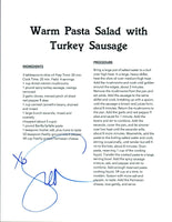 Giada De Laurentiis Signed Autographed 8.5x11 Recipe Page Celebrity Chef COA VD