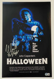Nick Castle Signed Halloween 11x17 Movie Poster Photo Michael Myers Beckett COA