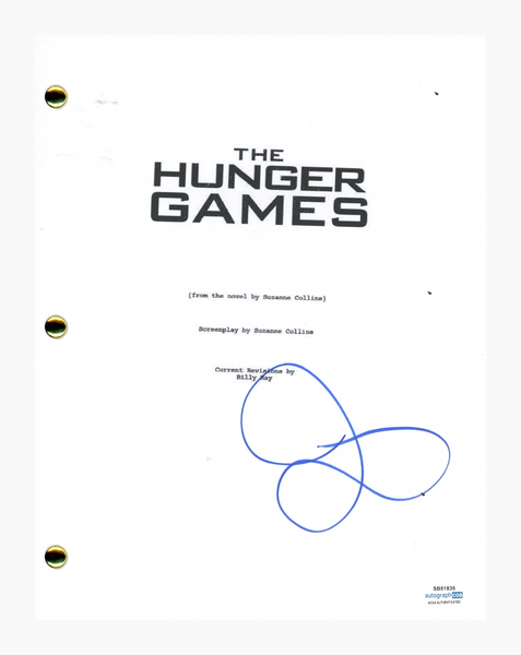 Jennifer Lawrence Signed Autographed The Hunger Games Script Screenplay ACOA COA