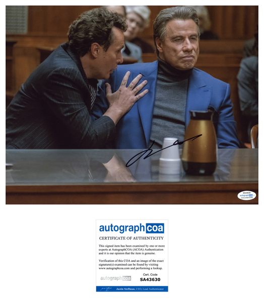 John Travolta Signed Autographed 11x14 Photo John Gotti ACOA COA