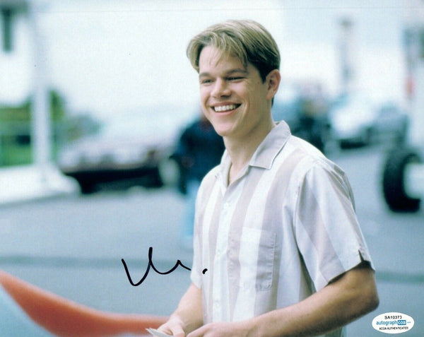 Matt Damon Signed Autographed 8x10 Photo Good Will Hunting COA ACOA