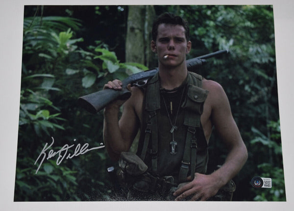 Kevin Dillon Signed Autographed 11x14 Photo Platoon Beckett BAS COA