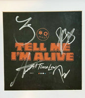 All Time Low Signed Framed Tell Me I'm Alive CD Cover Display Band Autograph COA