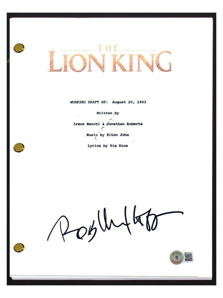 Rob Minkoff Signed Autographed The Lion King Movie Script Screenplay Beckett COA