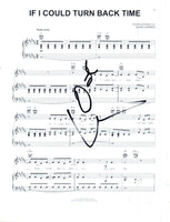 Diane Warren Signed IF I COULD TURN BACK TIME Song Music Sheet Cher COA